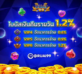 ruai99 โบนัสคืนรายวัน